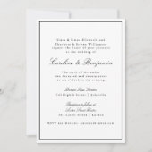 Invitation Formal Classic Bordure Script élégant Mariage RSVP (Devant)