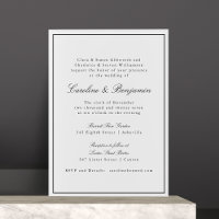 Formal Classic Bordure Script élégant Mariage RSVP