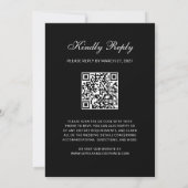 Invitation Formal Classic Dark Overlay QR Code Photo Wedding (Dos)