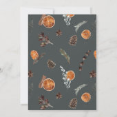 Invitation Formal Elégant Boho foncé Citrus Mariage de verdur (Dos)