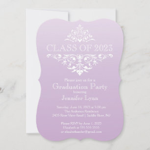 Invitation Formal Elegant Flourish Graduation Party