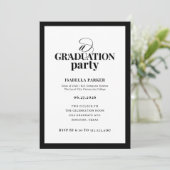 Invitation Formal Elegant Graduation Party | Photo Back (Debout devant)