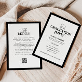 Invitation Formal Elegant Graduation Party | RSVP QR Code