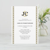 Invitation Formal gay mariage chic celtique classe Personnali (Debout devant)