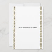 Invitation Formal gay mariage chic celtique classe Personnali (Dos)