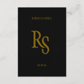 Invitation Formal Gold Black Tie Wedding Information  (Dos)