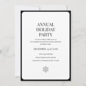Invitation Formal Minimalist Annual Holiday Party (Devant)