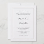 Invitation Formal Modern Classic Elevated Frame Pearl Wedding (Devant)