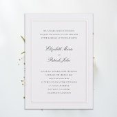 Invitation Formal Modern Classic Elevated Frame Pearl Wedding