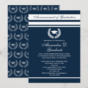 Invitation Formal Stripes College Lycée Graduation