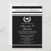 Invitation Formal Stripes College Lycée Graduation (Devant)