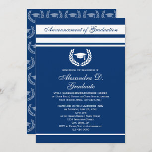 Invitation Formal Stripes College Lycée Graduation