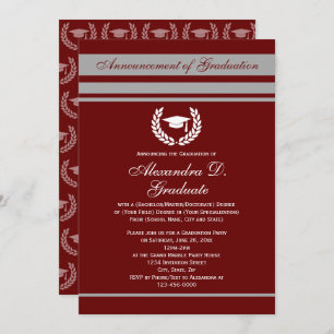 Invitation Formal Stripes College Lycée Graduation