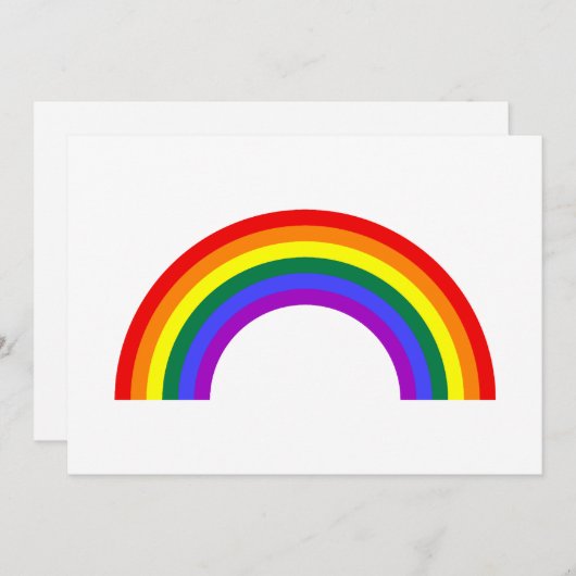 Invitation Forme arc-en-ciel (Devant / Derrière)