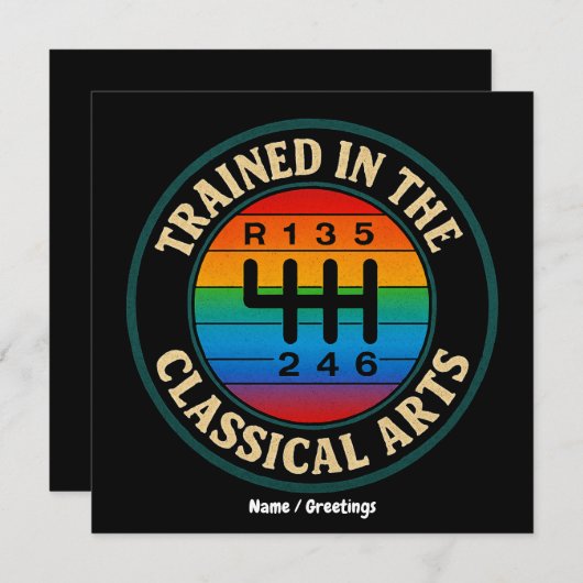 Invitation Formé dans la transmission manuelle des arts class (Devant / Derrière)