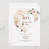 Invitation Forme de cœur rustique (Devant / Derrière)