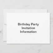 Invitation Forme de crabe bleu foncé et blanc (Dos)