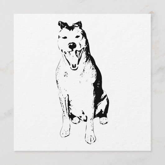 Invitation Forme Vive Trait d'Encre (Devant)