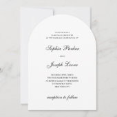 Invitation Formel et Classique | Mariage Noir et Blanc (Devant)