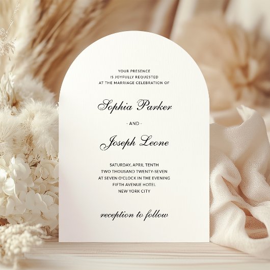 Invitation Formel et Classique | Mariage Noir et Blanc