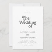 Invitation Formel Simple Le Mariage De (Devant)