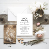 Invitation Formel Simple Nous Fuyons Ensemble Pour Nous Marie