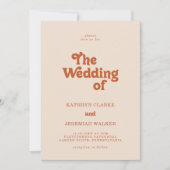 Invitation Formel Simple Terracotta Le Mariage De (Devant)