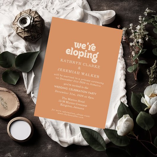 Invitation Formel Simple Terracotta Minimal Nous Fuyons