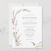 Invitation Formel tendance élégant Fleur sauvage Floral Maria (Devant)