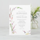 Invitation Formel tendance élégant Fleur sauvage Floral Maria (Debout devant)