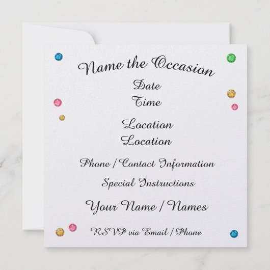 Invitation Formelle (Dos)