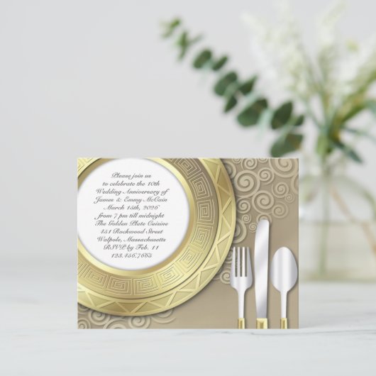 Invitation formelle à un dîner de fête d'anniversa (Debout devant)