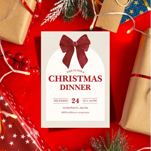 Invitation formelle à un dîner de Noël