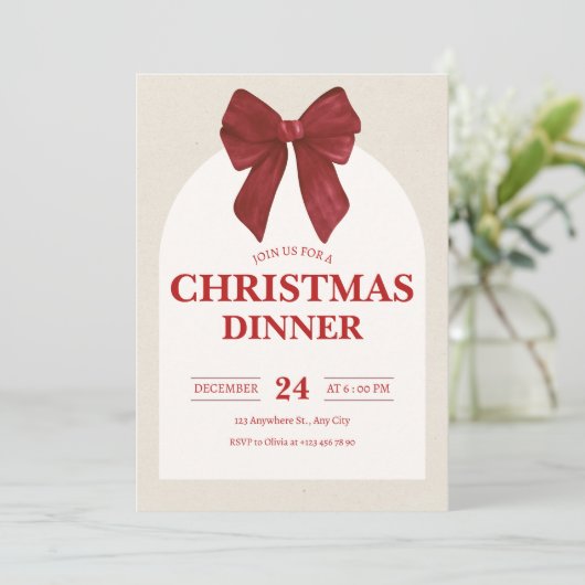 Invitation formelle à un dîner de Noël (Debout devant)
