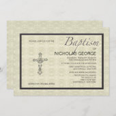 Invitation Formelle Baptismale (Devant / Derrière)