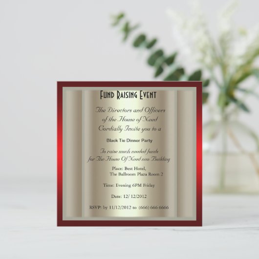 Invitation Formelle Black Cravate Dîner (Debout devant)