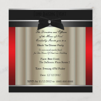 Invitation Formelle Black Cravate Dîner