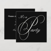 Invitation Formelle Black Fancy (Devant / Derrière)