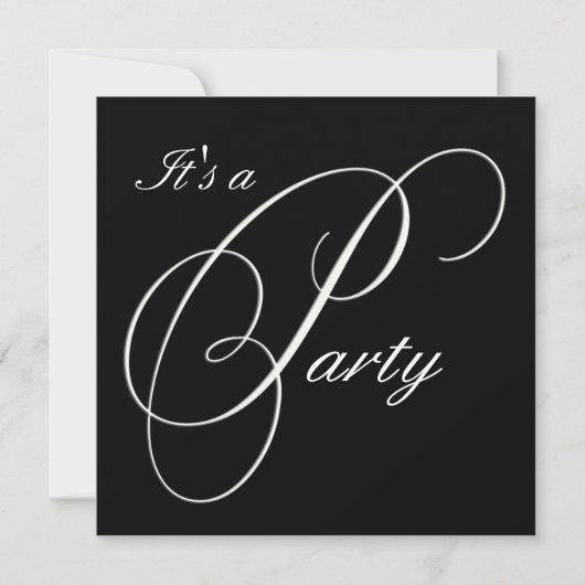 Invitation Formelle Black Fancy (Devant)