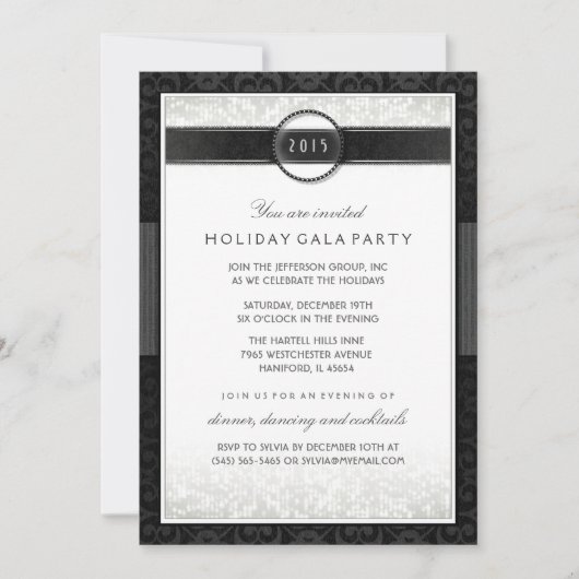 Invitation Formelle Black & White Company (Devant)
