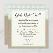 Invitation Formelle Burlap (Devant / Derrière)