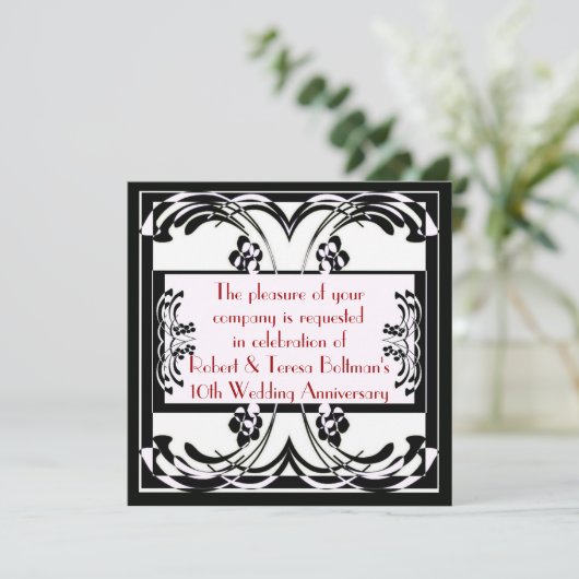 Invitation formelle d'art déco (Debout devant)