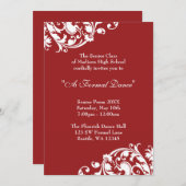 Invitation formelle de bal d'étudiants de Flourish (Devant / Derrière)