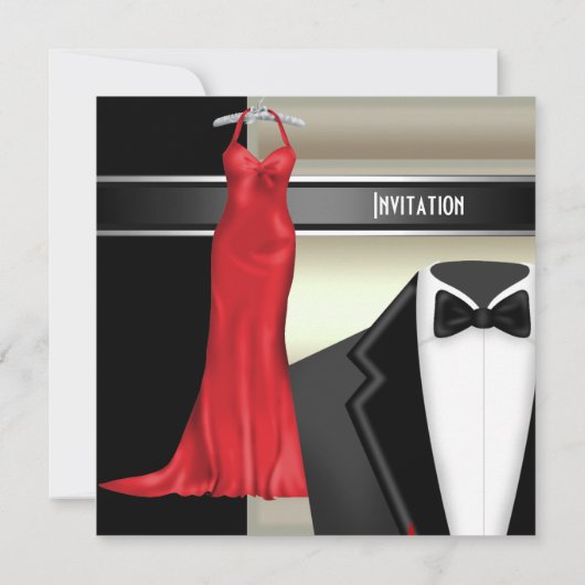 Invitation formelle de charité en tenue de soirée (Dos)