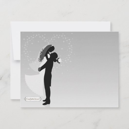 Invitation formelle de douche de silhouette (Dos)