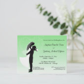 Invitation formelle de douche de silhouette en bon (Debout devant)