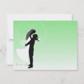Invitation formelle de douche de silhouette en bon (Dos)