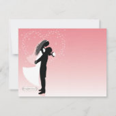 Invitation Formelle De Douche Pink Ombre Silhouett (Dos)