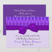 Invitation formelle de jubilé violet (Devant / Derrière)