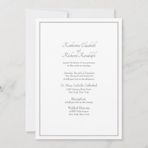 Invitation formelle de mariage sans parents mentio